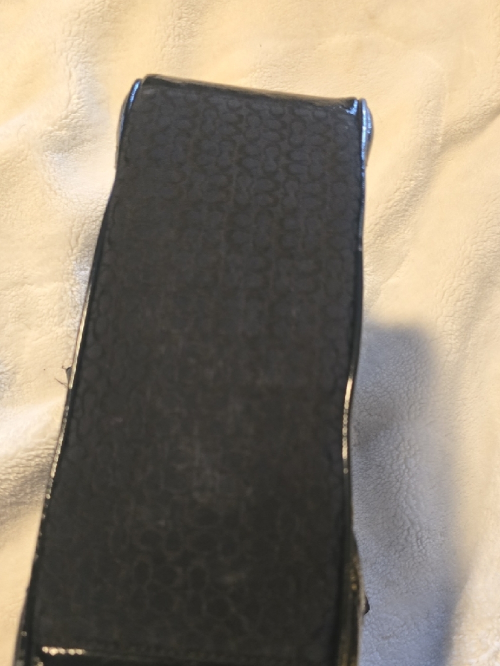 Coach Black Tote with Patent Trim and Silver Hardware - Picture 5 of 6